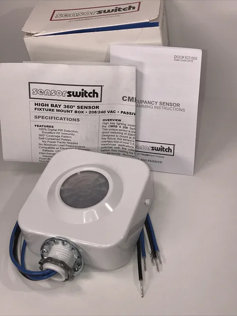 NEW SENSOR SWITCH HIGH BAY 360 SENSOR PIR 208/240 VAC  CMRB 6 208 NIB