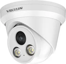 4K Full Color AI Turret IP PoE Camera with 2.8mm Lens Night Vision Microphone