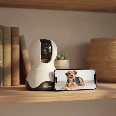 2.5K QHD Indoor Security Camera with AI Detection & 360° Pan/Tilt – Works wit...