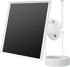 Waterproof 6W Solar Panel for Battery Cameras - USB-C/Micro USB Compatible