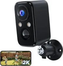 BECAMSO 2K Wireless Security Camera Outdoor Battery Powered WiFi Home CCTV