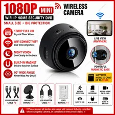 1080P Mini WiFi Security Camera Magnetic Night Vision 2.4GHz App Indoor