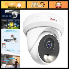 5MP PoE Turret Security IP Camera - Outdoor Wired Surveillance, NVR Required