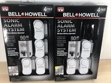 Wireless Door Window Alarm Bell & Howell SONIC ALARM SYSTEM AS SEEN ON TV