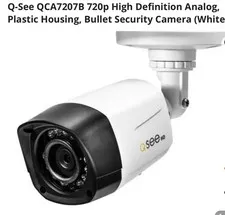 Q-See QCA7207B 720p High Definition Analog Bullet Security Camera (White), New
