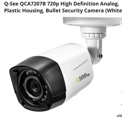 Q-See QCA7207B 720p High Definition Analog Bullet Security Camera (White), New