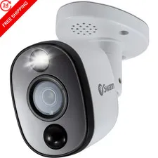 Swann Add-On DVR Bullet Security Camera System with 1-Pack, White/Black