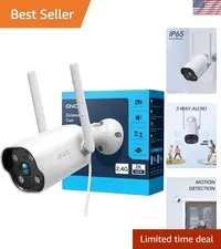 All-Weather 2K Outdoor Surveillance Camera with Real-Time Alerts & Dual Audio