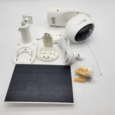 Tapo 4K Outdoor Camera Wireless, Battery Camera w/Solar Panel/Pan/Tilt/360° View