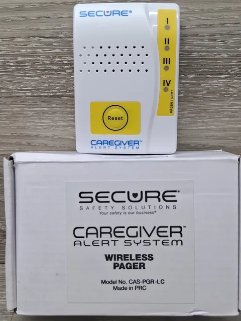 Secure Wireless Vibrating Caregiver Pager (Receiver) CAS-PGR-LC , DC3V Open box 