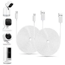 16 FT Camera Charger Extension Cable Compatible with Ring Indoor Cam (2Nd Gen),