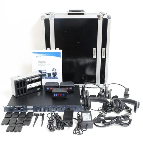 Clear-Com DX210 BS210 BP210 x3 Headset x4 Battery x10 Wireless Intercom System