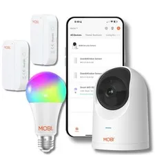 Smart Homeguard Security Bundle: 1X Camera, 2 X Door/Window Sensor, and 1 X LED