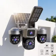 Solar Battery Powered Wireless WiFi Outdoor Home Security Camera System IR USA