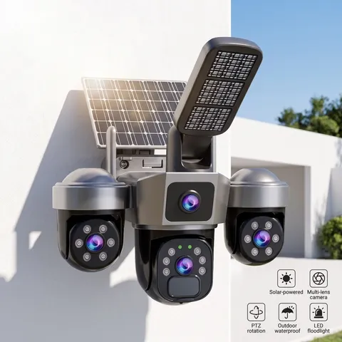 Solar Battery Powered Wireless WiFi Outdoor Home Security Camera System IR USA