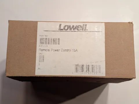 Lowell Manufacturing RPC-15 15A Low Voltage Remote Power Control with 6'...