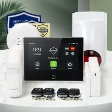 HOMSECUR Wireless WIFI 4G GSM SMS Autodial Home Security 7" Alarm System