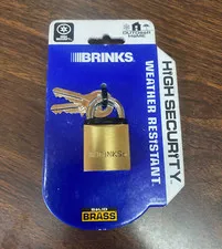 Brinks Padlock Solid Brass Body 30mm with 1 3/16" Shackle 151-30001 sm-med Size