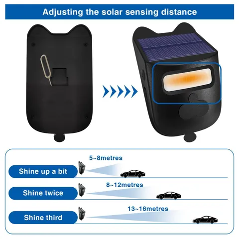 Solar Driveway Alarm 984ft Long Range Wireless Driveway Alarm IP60 Weather YBII