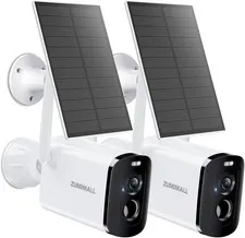 Solar Security Cameras Wireless Outdoor - 2 Packs, 2K Camera for Home Security, 