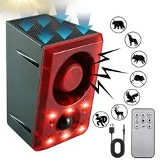 Wireless Solar Strobe Light Outdoor Motion Detector LED Alarm Security Light New