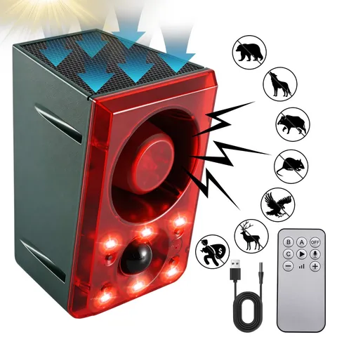 Wireless Solar Strobe Light Outdoor Motion Detector LED Alarm Security Light New