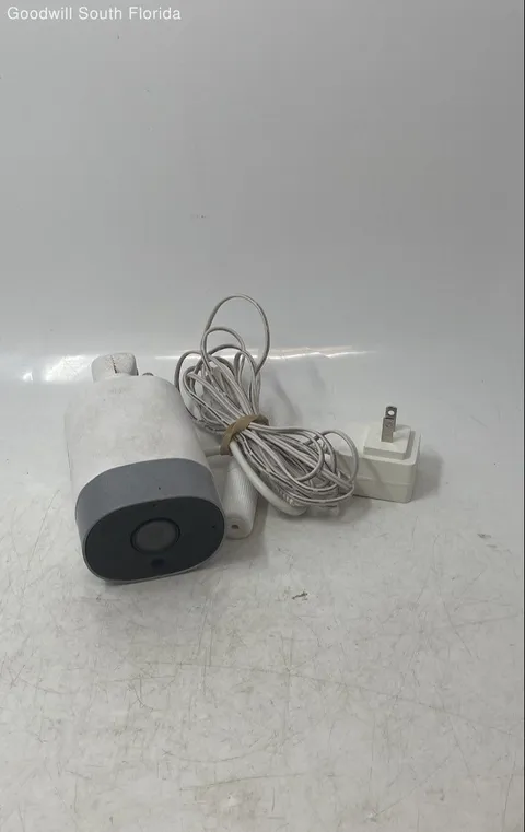Mibao White Gray Home Security Camera With Power Adapter Not Tested