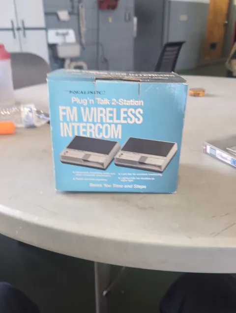 Vintage Realistic Plug'n Talk 2-Station FM Wireless Intercom Boxed Set