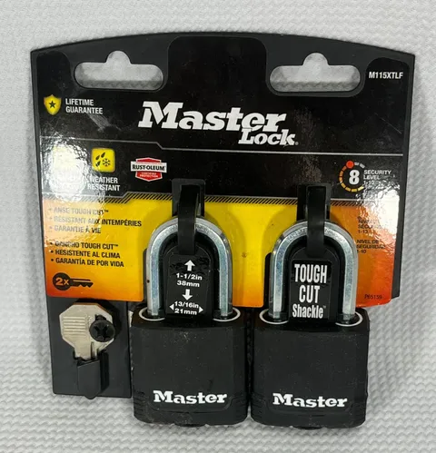 Master Lock Magnum M115XTLF Weather Resistant Padlocks Set of 2 – Tough Cut