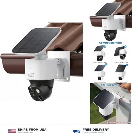 Gutter Mount Bracket Compatible with eufy Security SoloCam S340/E30/E42, eufy...