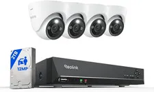 REOLINK New Version 12MP Poe Security Camera System, Person/Vehicle/Animal Detec