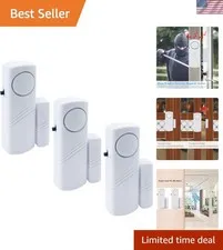 Door Window Alarm, 90DB Door Alarms for Kids Safety, Wireless Sensor Door Win...