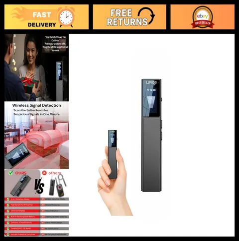 Hidden Camera & Bug Detector - RF Tracker Finder with LCD Screen for Home, Trave