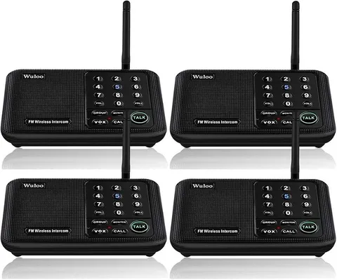 Wuloo W888-P3 Wireless Home Intercom System 3 Pack 22 Channel 1 Mile Open Box
