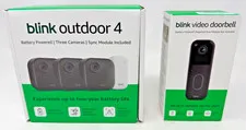 Blink Outdoor 4 & Blink Video Doorbell Bundle (4 Cameras Total)