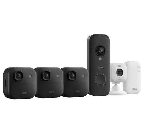 Blink Whole Home Security Camera System Bundle Outdoor 4 XR Doorbell 2K+ & Mini2