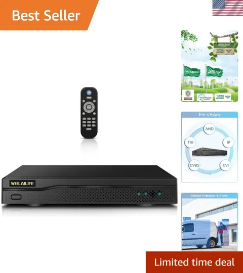 Versatile 8CH 5MP DVR Recorder with Privacy Protection for Secure Surveillance