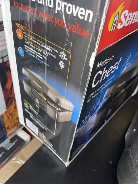 SentrySafe Chest Safe with Key Lock 0.28 Cu.ft Fire and Water-Resistant CHW20201