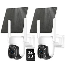 2PK Solar Camera 4G LTE Wireless Security Camera Outdoor Solar Battery Camera