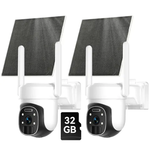 2PK Solar Camera 4G LTE Wireless Security Camera Outdoor Solar Battery Camera