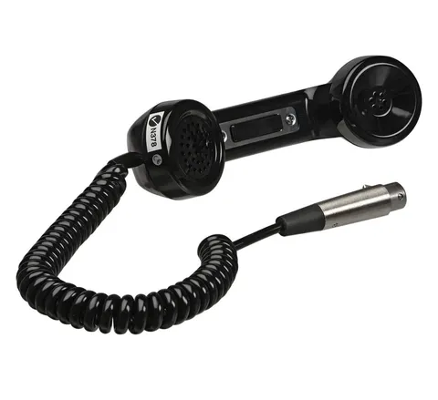 Telex HS-6A Black Intercom Handset 96145-010 Bosch w Box Bracket XLR