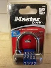 MASTER Lock Combination Padlock 2 1/2" NEW 1523D 11/16" Shackle Alpha Numeric