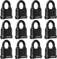 Cinccino Weatherproof Padlocks 12 pack 4 Digit Combination Lock Heavy Duty