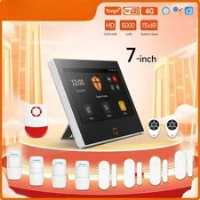 7 Inch Home Alarm System Wireless WiFi 4G Smart Security Protection Kit Louder
