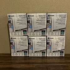 Swann Leak Alert Sensor - White - Detect Leaks Mobile Alert Brand New 6 Pack