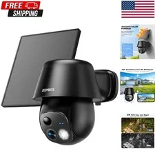 Solar Battery Powered Wireless WiFi Home Security Camera System Outdoor Pan/Tilt
