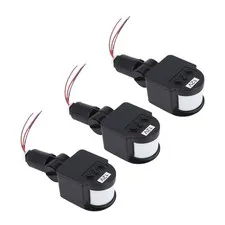 3pcs Black Motion Detectors Motion Sensor Switch From L8787