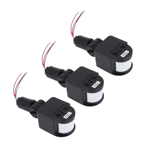 3pcs Black Motion Detectors Motion Sensor Switch From L8787
