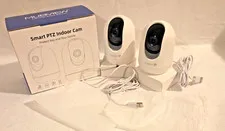 Mubview PK320 White Wi-Fi Smart PTZ Wired Indoor Security 2 Camera New