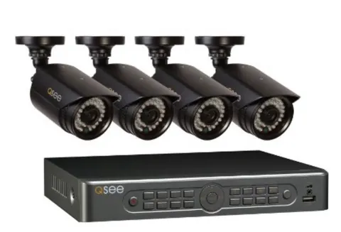 Q See QT5682-4V3-1 8 Channel security dvr 4 surveillance cameras BRAND NEW